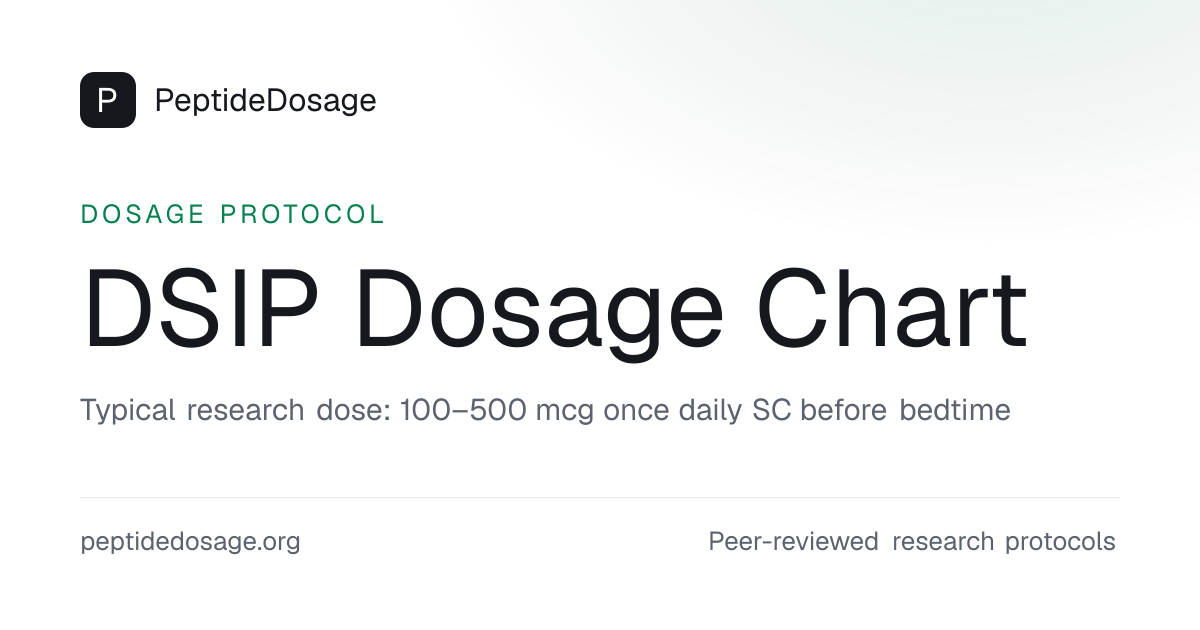 DSIP Dosage Chart, Schedule & Reconstitution Protocol